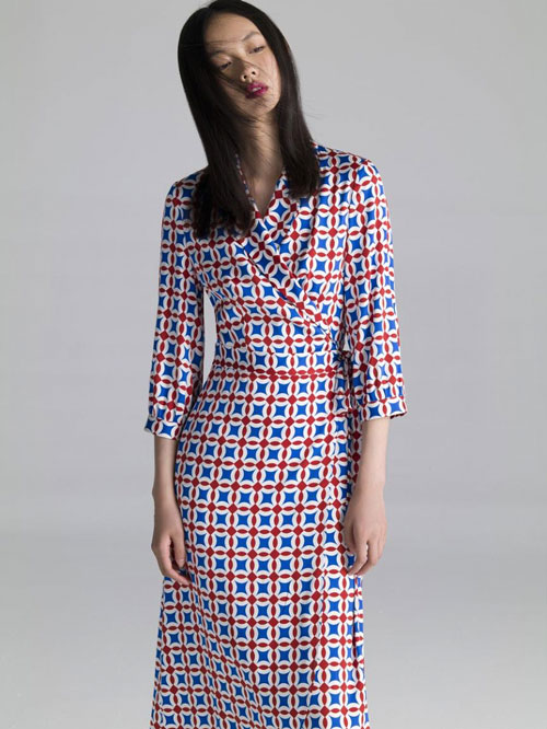 ERDOS鄂尔多斯印花连衣裙 诗意与时尚的完美结合