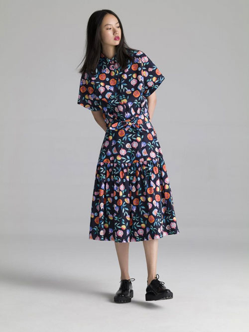 ERDOS鄂尔多斯印花连衣裙 诗意与时尚的完美结合