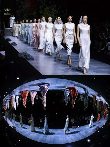 锦玺唐龙凤鹤囍中式华服大秀 万物复苏共赴春光